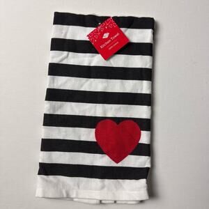 RITZ Valentine's Day Kitchen Hand Towel  100% Cotton With Heart Graphic NWT